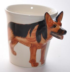 Keramikbecher deutscher Schferhund
