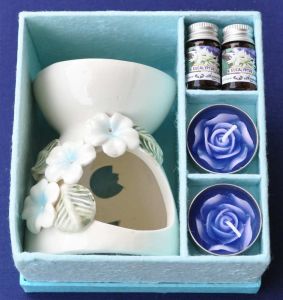 Geschenkset Verdunster & 2 therische le Orange & 2 Teelichter